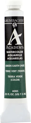 Miniatura 11 de Grumbacher Academy Pintura de acuarela, 0.3 fl oz/0.25 onzas, óxido de cromo verde (A048)