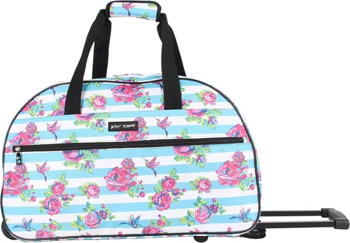 Miniatura 5 de Betsey Johnson Colección de equipaje de mano de diseñador - Bolsa de lona ligera de 22 pulgadas - Maleta de viaje de negocios de fin de semana con 2