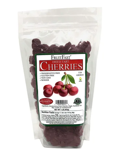 Cerezas secas Montmorency prémium de Brownwood Acres de Michigan, ligeramente endulzadas, sin OMG, sin gluten, certificado Kosher, alternativa