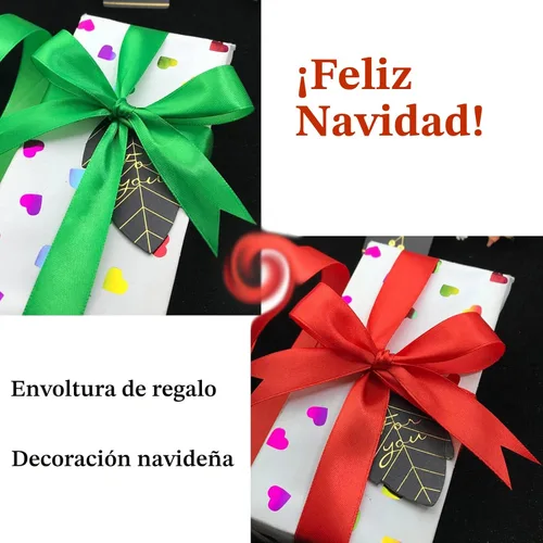 Miniatura 6 de YASEO Cinta de satén sólida roja de 1 1/2 pulgadas, cinta de tela artesanal de 50 yardas para envolver regalos, ramos florales, decoración de fiesta