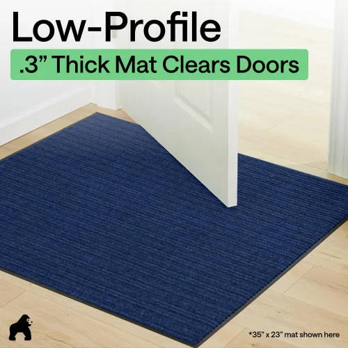 Miniatura 30 de GORILLA GRIP Tapete impermeable para puerta de protección de tráfico, 35 x 23 pulgadas, tapetes de entrada resistentes, tapetes comerciales con Negro