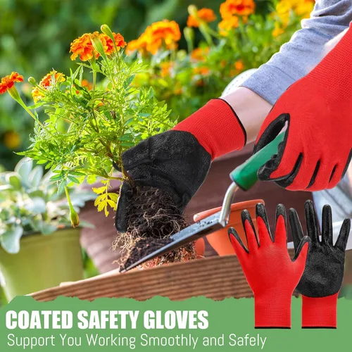 Miniatura 3 de Sintuff 120 pares de guantes de jardinería para mujeres y hombres, a granel, antideslizantes, multipropósitos, guantes de paisajismo para patio