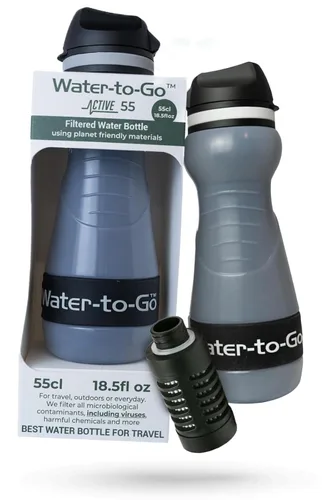Miniatura 9 de Paquete de botella de filtro de agua para senderismo con 2 filtros adicionales, purificador de agua compacto para exteriores de 18.5 onzas líquidas