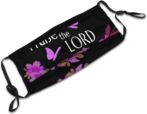 Miniatura 6 de Faith Over Fear 2020 - Pañuelo para máscara facial reutilizable y lavable con 2 filtros para hombres y mujeres adultos Jesús Cristiano Alabanza al