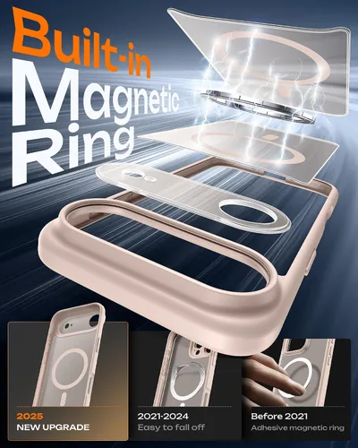 Miniatura 553 de TOCOL Funda para iPhone 11, compatible con Magsafe, protección completa de cámara, imanes integrados, protección contra caídas, funda translúcida