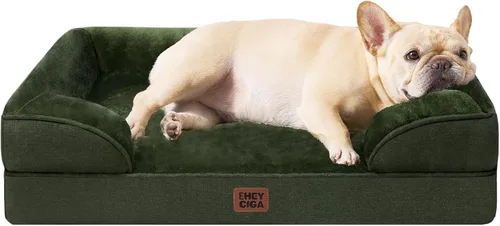 Miniatura 81 de EHEYCIGA - Cama ortopédica para perro grande, impermeable, de espuma viscoelástica y espuma tipo caja de huevos, bordes elevados, antideslizante