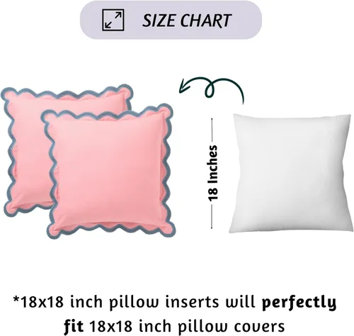 Miniatura 5 de Fundas de almohada Folkulture para sofá o para sala de estar Juego de 2 fundas de almohada (18x18) con diseño boho Fundas de almohada Rubor
