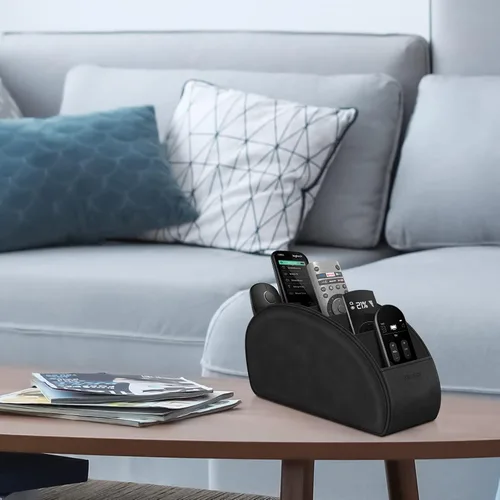 Miniatura 7 de Soporte para control remoto con 5 compartimentos, KENOBEE organizador de almacenamiento antideslizante de escritorio para controles remotos