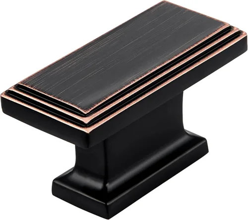 Miniatura 9 de Tiradores largos para gabinete, paquete de 10 unidades, 5 pulgadas, manijas de gabinete de bronce aceitado, estilo rústico para tiradores de cajones