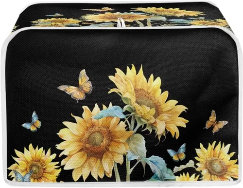 Miniatura 19 de chaqlin Cubierta para tostadora con estampado de chocolate, 2 rebanadas, resistente a las manchas, cubierta para horno de pan de diseño divertido