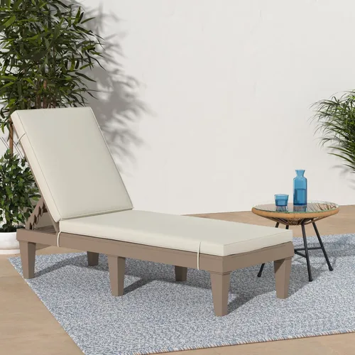 Miniatura 2 de Best Choice Products Sillón para exteriores, tumbona de resina para patio, piscina, patio trasero, porche con cojín de asiento, respaldo ajustable