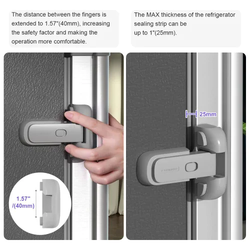 Miniatura 5 de Mom's Choice Gold Awards Ganador – EUDEMON 1 paquete de cerradura de puerta actualizada para refrigerador/nevera/congelador a prueba de niños
