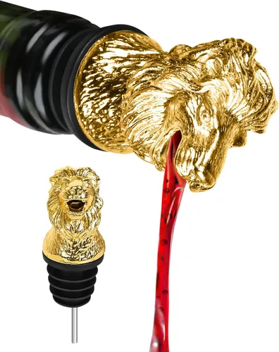 Miniatura 11 de Boquilla vertedora aireadora de vino con forma de calavera, decantador de botella de licor de aceite de oliva, regalos creativos plateados