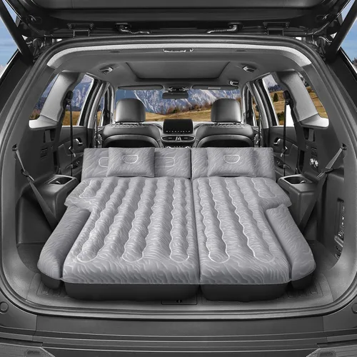 Miniatura 10 de Colchón de aire para automóvil, colchón inflable de aire para SUV, camión, asiento trasero, cama de campamento, almohadilla gruesa para dormir