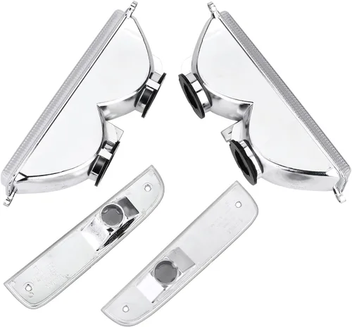 Miniatura 3 de Juego de luces de señal para Jeep 97-01 XJ - Juego de luces de señal de giro para parachoques de cristal blanco + luces de marca lateral