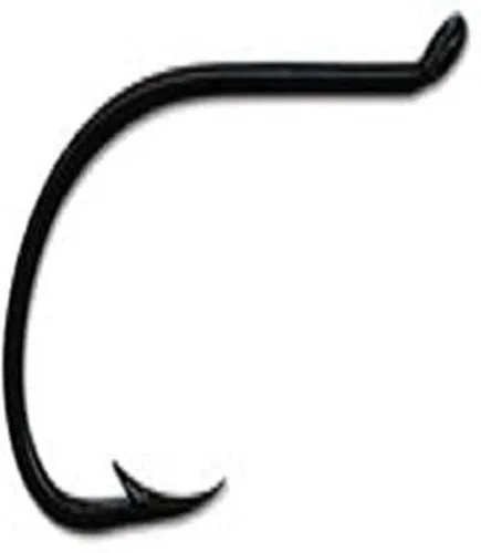 Miniatura 10 de Mustad Clásico extra fuerte forjado invertido giró hacia arriba ojo cuchillo punta pulpo/pico gancho Negro