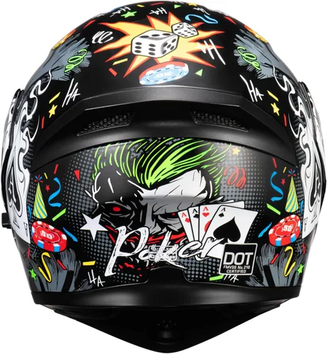 Miniatura 4 de KYPARA Casco modular de doble visera abatible de cara completa para motocicleta con certificación DOT de impresionismo