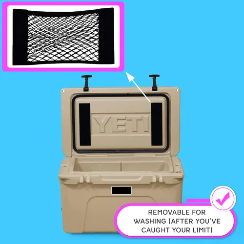Miniatura 5 de Red para hielera para almacenamiento en seco y organización – Compatible con YETI, RTIC, Ninja, Igloo, Coleman, Lifetime, Pelican Ice Chests