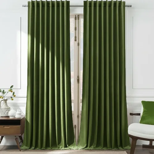 Miniatura 29 de Timeper Cortinas opacas de terciopelo negro de 42 pulgadas de ancho x 84 pulgadas de largo, cortinas opacas para dormitorio, sala de estar, cortinas