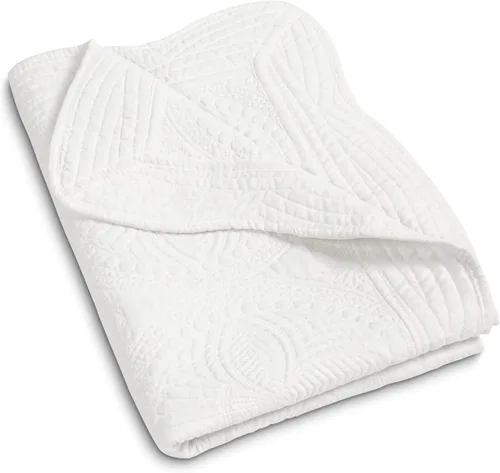 Miniatura 9 de MONOBLANKS Manta de Edredón de Bebé Personalizada Monograma Ligera con Relieve Escalonado para Todas las Estaciones (Gris)