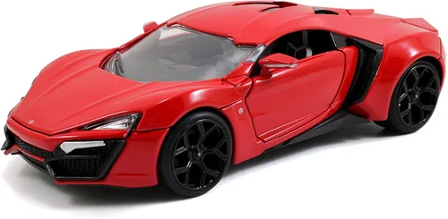 Auto deportivo rojo Lykan Hypersport (escala 1:24) de la película Fast & Furious, de Jada Toys