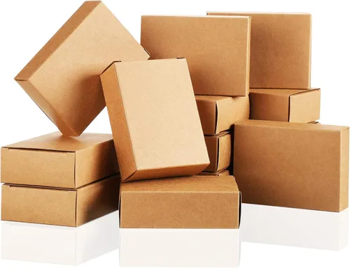 Gersoniel 50 Cajas de Jabón de Papel Kraft Embalaje para Suministros de Fabricación de Jabón Casero para Recuerdos de Fiesta Sin Ventana Embalaje