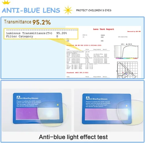 Miniatura 5 de 180° Hinges TR90 - Lentes de computadora para niños: Lentes de bloqueo de luz azul para niñas. Lentes de protección contra la radiación Púrpura