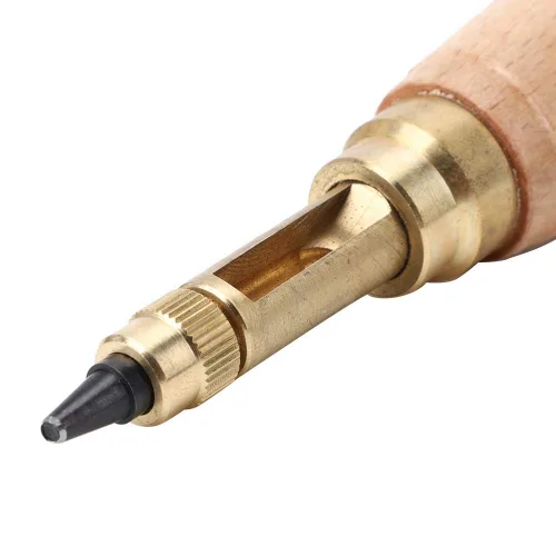 Miniatura 5 de Herramienta automática de perforación de cuero 6 en 1, perforadora de agujero de tornillo ajustable para encuadernación, costura, manualidades