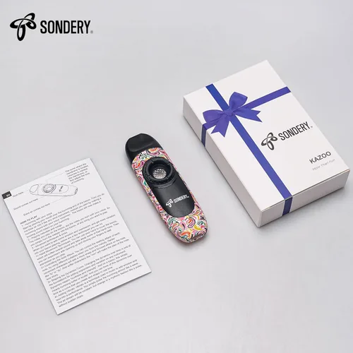 Miniatura 9 de Sondery Instrumento de viento profesional Kazoo con 5 membranas, cordón y bolsa SK1