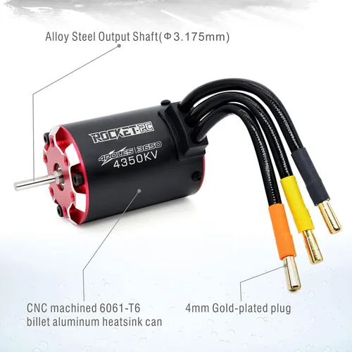 Miniatura 5 de Surpass Hobby 3650 4350kv Motor sin escobillas, motor supersónico sin escobillas 3660 Potencia de salida estable Resistente a altas temperaturas