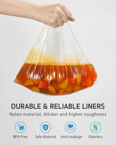 Miniatura 3 de Syntus Revestimientos para ollas Crock, 20 unidades de 10.5 x 17.5 pulgadas de tamaño pequeño para ollas de 1 a 3 cuartos de galón, bolsas de cocina