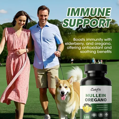 Miniatura 6 de Mullein Cápsulas de aceite de orégano para pulmones desintoxicante 7 en 1 puro extracto de hoja de gordolobo, saúco, cúrcuma, menta para apoyo