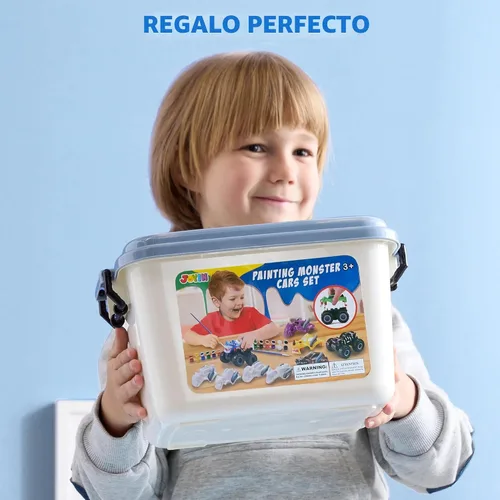 Miniatura 6 de JOYIN Kit de manualidades para niños Construye y pinta tu propio coche monstruo Kit de arte y manualidades Set de juguetes DIY Haz tu propio camión