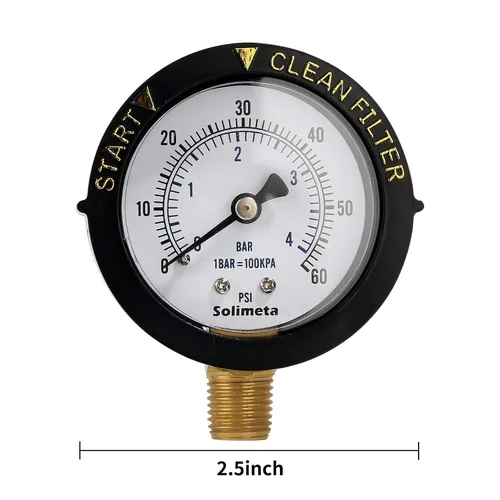Miniatura 7 de Medidor de presión de filtro de arranque y limpieza de 2", manómetro de presión de agua, medidor de presión de filtro de piscina, medidor
