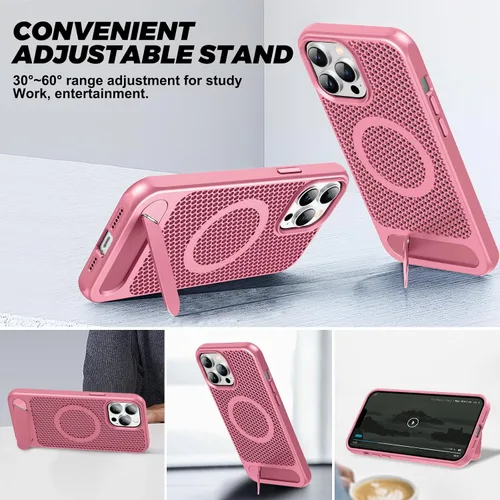 Miniatura 3 de Funda magnética de disipación de calor para iPhone 13 Pro Max, para MagSafe, protección contra caídas Coolingf, funda con función atril ajustable