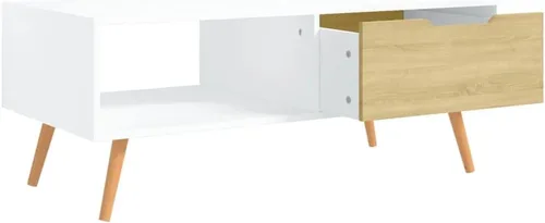 Miniatura 6 de Mesa de centro, mesa de centro industrial, mesa de centro moderna de mediados de siglo, mesa central para sala de estar, mesa de cóctel, mesa Beige