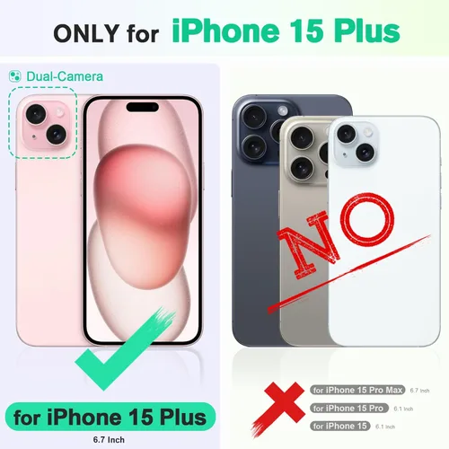 Miniatura 2 de TUCCH Funda tipo cartera para iPhone 15 Plus, [bloqueo RFID] 4 tarjeteros con función atril [funda interior de TPU a prueba de golpes] Funda Negro