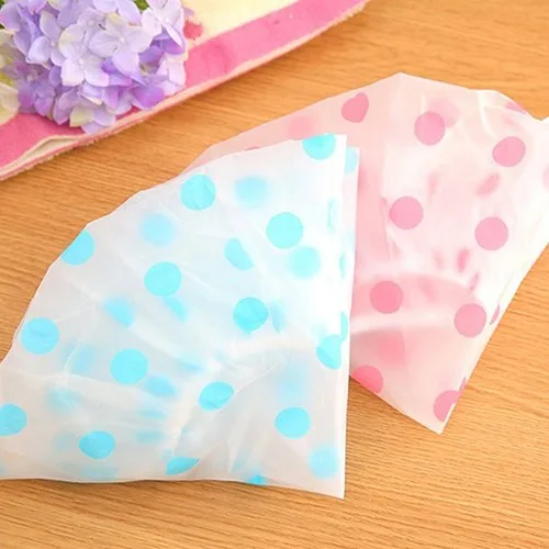 Miniatura 3 de Puntos Preciosos Espesados Impermeable Transparente Gorro De Ducha Baño Sombrero De Baño