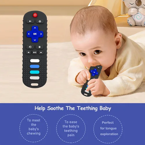 Miniatura 5 de ROBBEAR Juguetes de Dentición para Bebés, Mordedores de Silicona de Grado Alimenticio para Bebés de 3 6 12 18 Meses, Juguetes para Morder