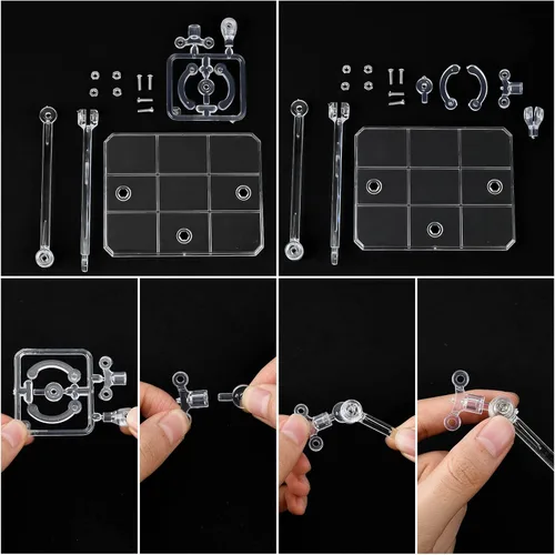 Miniatura 4 de FINGERINSPIRE 8 Pcs Action Figure Stand Assembly Action Figure Display Holder Base Doll Model Support Stand for 6 inch Action Figures or Effects