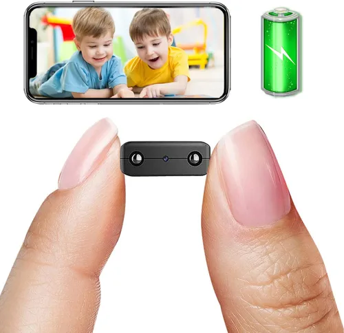 Cámara de batería inalámbrica WiFi más pequeña, cámara de seguridad HD1080P, vigilancia Vdeo portátil, monitor de bebé con visión nocturna,