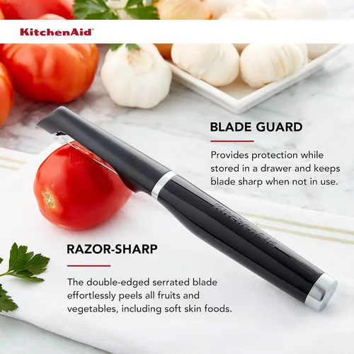 Miniatura 6 de KitchenAid Cuchara de helado clásica, talla única, negro 2 y KE112OHOBA KitchenAid Classic Euro Peeler, talla única, negro 2