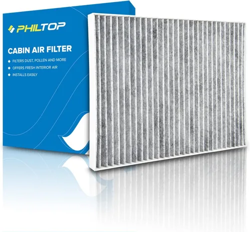 Miniatura 8 de PHILTOP Filtro de aire de cabina HEPA con carbón activado, compatible con Tesla modelo 3 2017-2025, modelo Y 2020-2025, filtro para arriba el olor a
