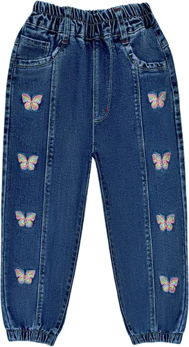 Miniatura 3 de Peacolate Primavera Otoño 2-10 años Little & Big Girl Suéter y Jeans Bordados 2pcs Conjunto de Ropa