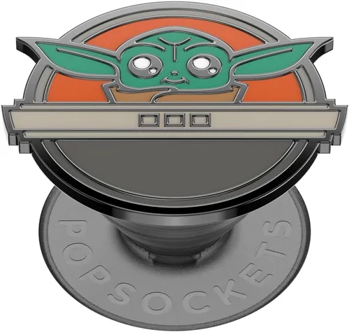PopSockets - Agarre para teléfono con soporte expandible, agarre adhesivo, PopOut, Starwars - Grogu Pod