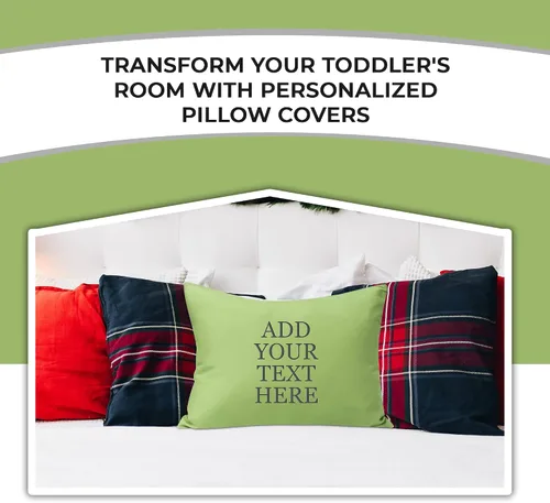 Miniatura 5 de Funda de almohada personalizada para niños pequeños, 14 x 20 pulgadas, microfibra súper suave con cierre de sobre, verde saga