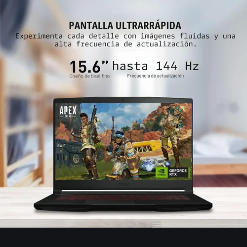 Miniatura 7 de MSI Portátil para juegos Thin A15 FHD 144Hz de 15.6 pulgadas, Ryzen 5-7535HS, GeForce RTX 3050, 16GB DDR5, 512GB SSD, diseño delgado y ligero