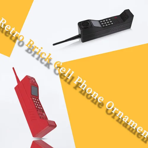 Miniatura 5 de Gugxiom Accesorio de teléfono de los años 90, adorno de teléfono celular, adorno retro de ladrillo para teléfono celular, modelo retro de teléfono
