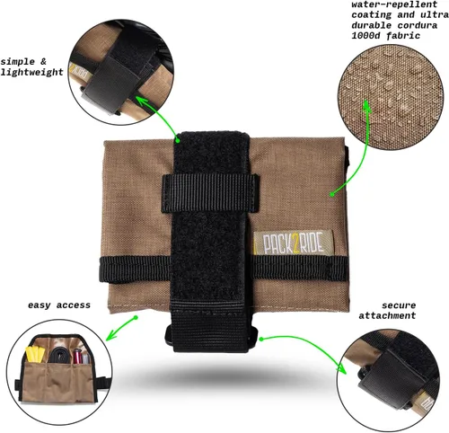 Miniatura 2 de PACK2RIDE Blossom Bolsa de Sillín Enrollable para Bicicleta - Portaherramientas para Bicicleta - Resistente al Agua y Duradera de Tela Cordura
