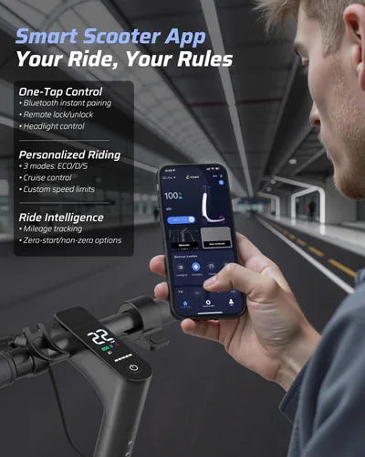 Miniatura 2 de Qlaway Electric Scooter for Adults, 350W/500W Motor, Up to 22 Miles Long Range, 8.5" /10" Solid Tires, 265 lbs Load Capacity, Foldable Commuting